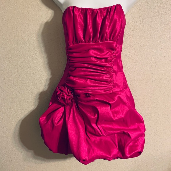let’s Dresses & Skirts - Let’s Fashion vintage hot pink prom dress M